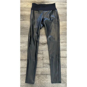 Asssets by Spanx All Over Faux Leather Leggings Black Small S